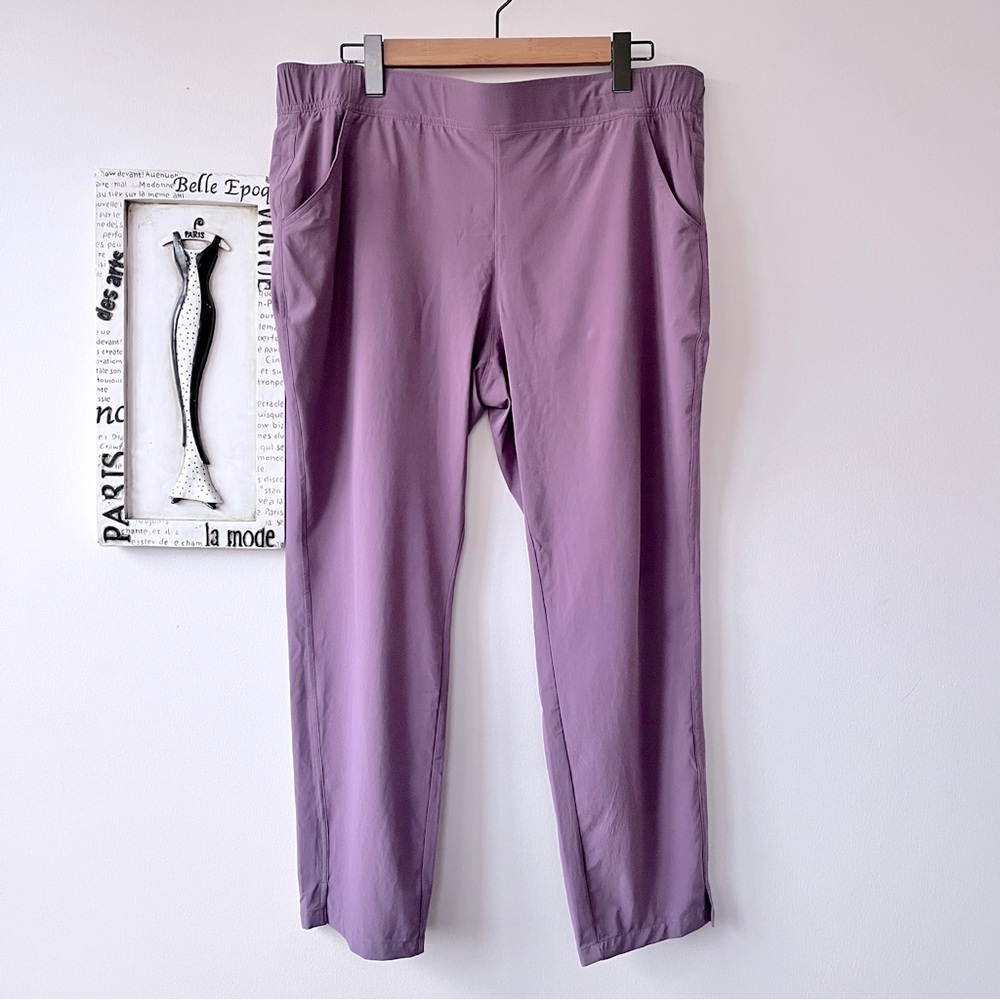 Eddie Bauer Women's Departure Purple Ankle Pants Size XL